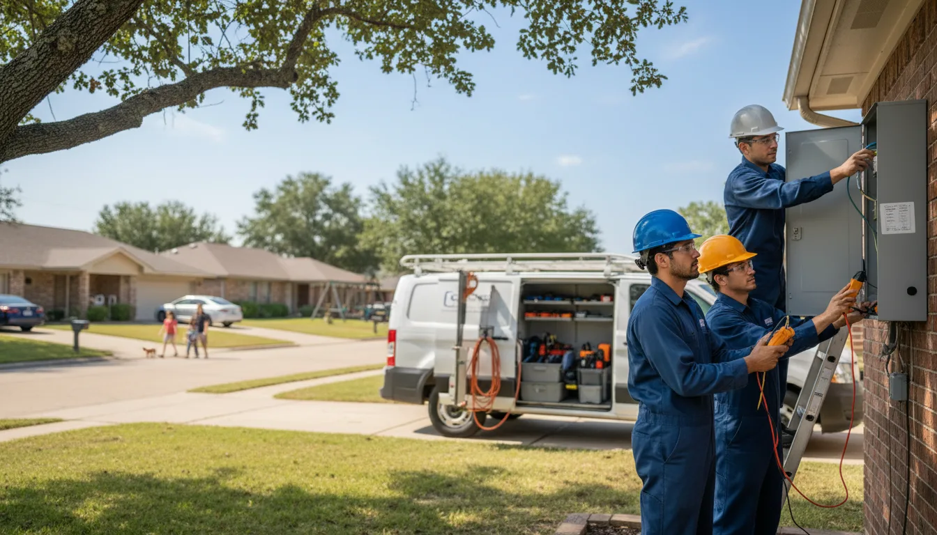 Certified electrician providing emergency electrical services in Hewitt, TX